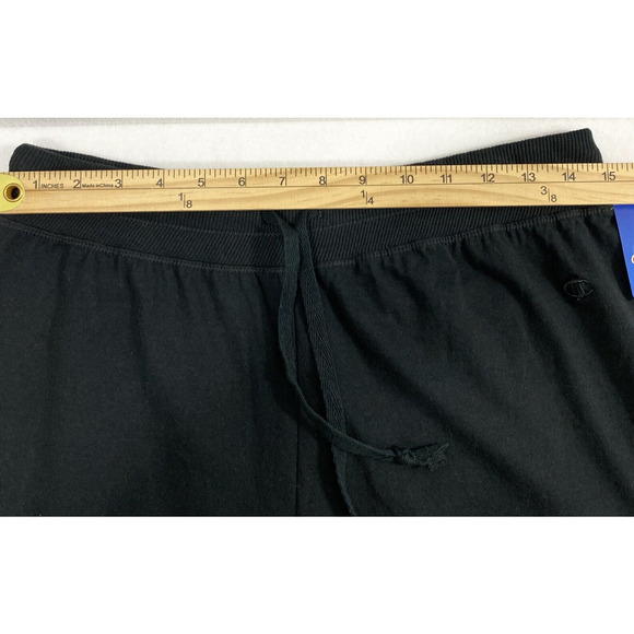 Champion‎ Capri Sweatpants Womens Medium Black Drawstring Joggers Comfy Casual - Picture 7 of 9